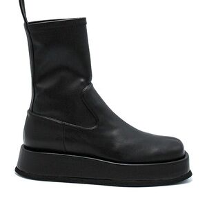 Black Leather Women's Boots
